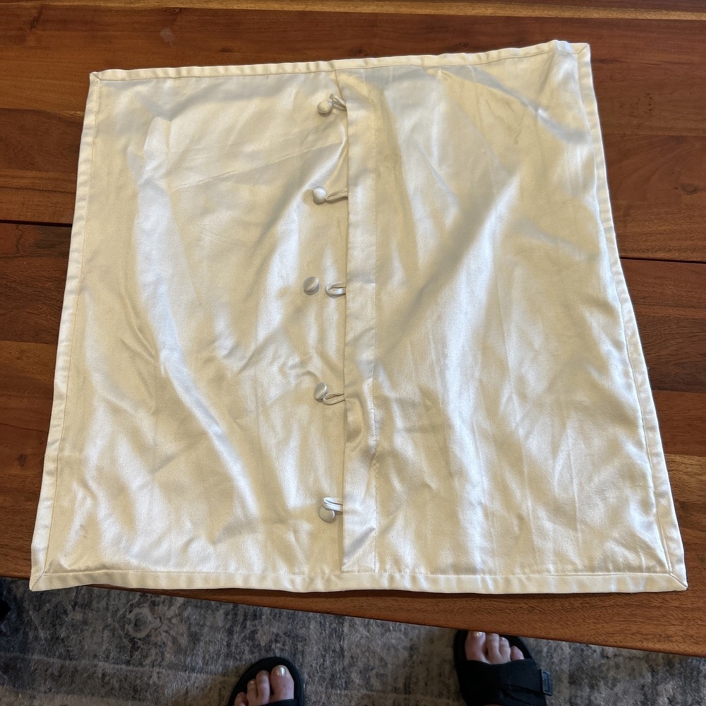 Ralph Lauren Annan Deco White 20 X 20 Throw Pillow Cover Silk read Embroidered - Picture 3 of 16